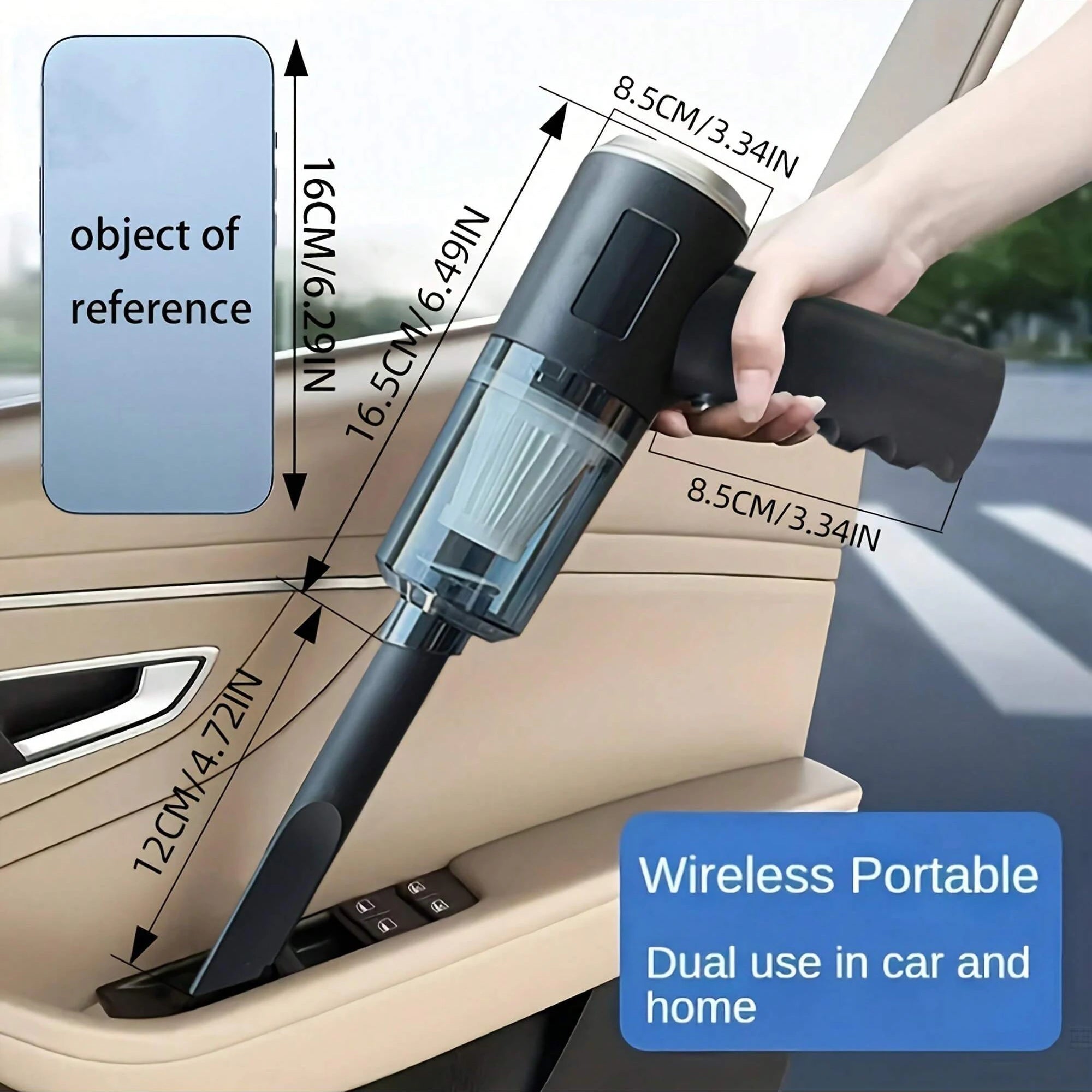 Aspiradora combinada de succión y soplado integrada 3 en 1, aspiradora doméstica con carga USB para coche pequeño