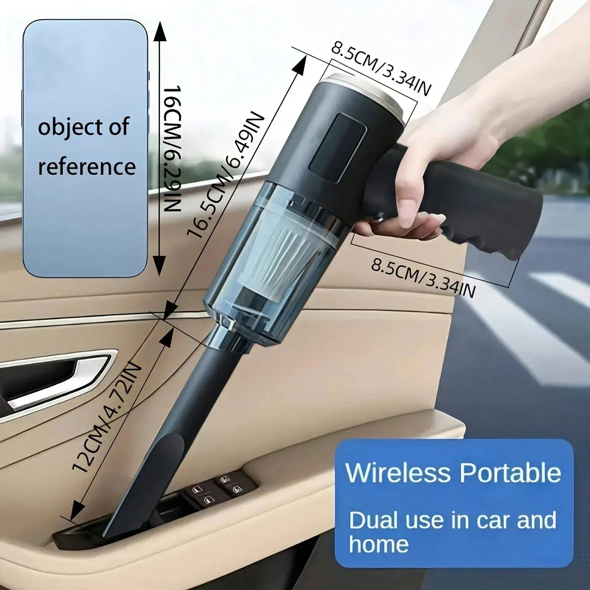 Aspiradora combinada de succión y soplado integrada 3 en 1, aspiradora doméstica con carga USB para coche pequeño
